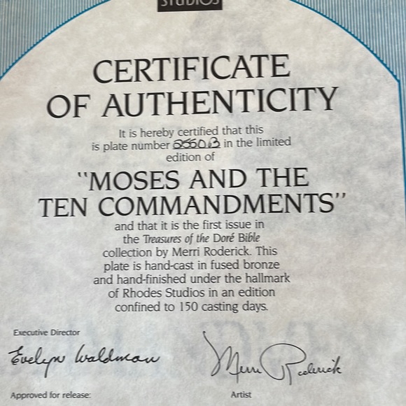 Rhodes Studios Moses and The Ten Commandments - Picture 2 of 3